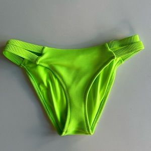 Ribbed Lime Green Bikini Bottom